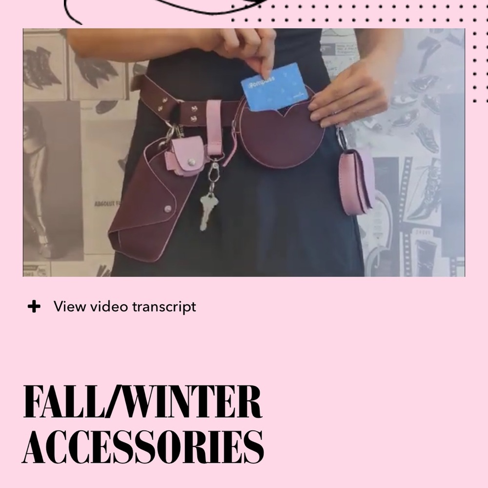 Stylish Purple Belt Bag Set